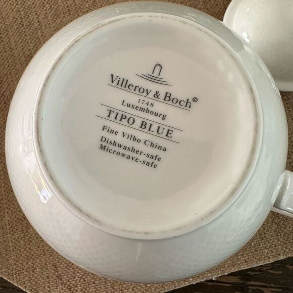 VILLEROY & BOCH Luxembourg Tipo Blue Coffee / Tea Pot & Lid Fine Vilbo China - Picture 7 of 8